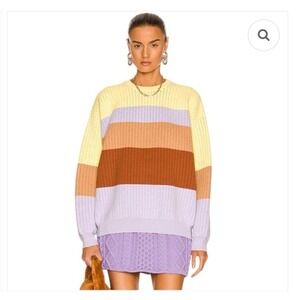 Aknvas Womens Cruz Colorblock‎ Waffle Knit Sweater Sz S NWOT $495